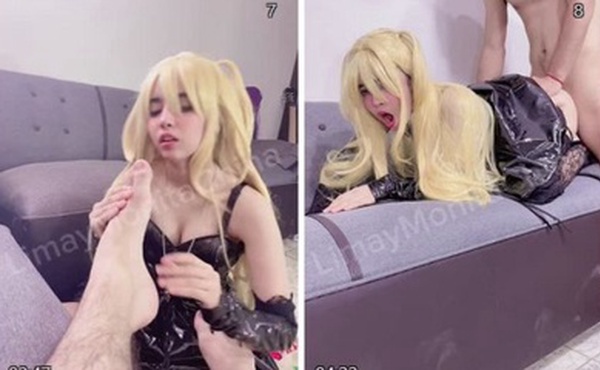 我用牛奶填满 Misa Amane 的母狗阴部